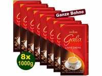 EDUSCHO Gala Caffè Crema ganze Bohnen 8x 1000g - Kaffee für höchsten Genuss