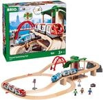 BRIO World 33512 Gro&szlig;es Bahn Reisezug Set - Eisenbahn mit Bahnhof, Schienen und