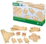 BRIO World 33307 Schienen- und Weichensortiment - 11 Weichen aus Buchenholz