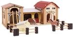 Le Toy Van &ndash; P&auml;dagogische Bauernhof & Tiere-Sammlung aus Holz | Bauernhof-Spielset