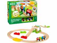 BRIO World 33727 Mein erstes Bahn Spiel Set - Zug mit Waggon, Schienen &