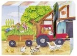 Goki 57839 - W&uuml;rfelpuzzle - Jahreszeiten auf dem Bauernhof