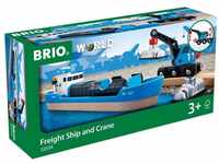 BRIO 33534 - Containerschiff mit Kranwagen