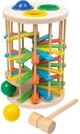 small foot Klopfkugelturm XL aus Holz, lustiges Klopfspiel mit DREI Kugeln und einem