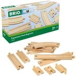 BRIO World 33401 Kleines Schienensortiment - 11 Schienen aus Buchenholz Holzeisenbahn