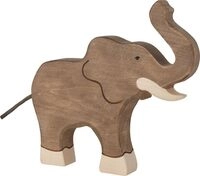 Holztiger Elefant, R&uuml;ssel hoch, 80148