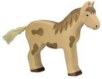 Holztiger Pferd, stehend, gefleckt, 80037