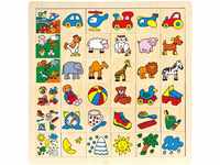 Bino world of toys Legepuzzle "Was gehört wohin", Spielzeug für Kinder ab 3 Jahre