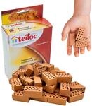 teifoc Mini Ziegelsteine - 32 St&uuml;ck, Rote Miniatur Backsteine zum Mauern