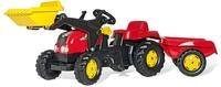 Rolly Toys 23127 - Traktor mit Lader und Anh&auml;nger, rot
