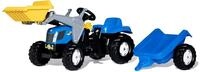 Rolly Toys 023929 - rollyKid New Holland T 7040 Trettraktor mit Anh&auml;nger (f&uuml;r