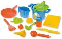 Lena 05410 Happy Sand Spielset Kochen 14 teilig Sand und Wasser Spielzeug Set mit