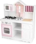 KidKraft Modern Country Kinderk&uuml;che aus Holz mit Scheibengardinen, Spielk&uuml;che im