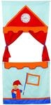 roba T&uuml;r Kasperletheater, platzsparendes Kinder Puppentheater inkl. 6 Handpuppen,
