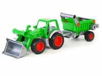 Wader Farmer Technic Traktor mit Frontlader und Anhänger