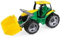 Lena 02057 - Starke Riesen Traktor mit Frontlader, gr&uuml;n/gelb, ca. 62 cm