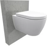 Sp&uuml;lrandloses Wand-WC NT2038 Wei&szlig; verk&uuml;rzte Version Ideal f&uuml;r G&auml;ste WCs mit