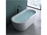 doporro Freistehende Design-Badewanne Vicenza501 180x80x60cm mit Überlauf aus