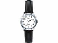 Timex Easy Reader Damen-Armbanduhr, 25 mm, schwarzes Lederarmband, T20441