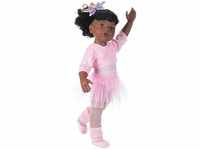 Götz 1159850 Hannah beim Ballett Afro Puppe - 50 cm große Ballerina Stehpuppe,