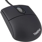 Lenovo 31P7410 3 Tasten-Maus mit USB-Anschluss, Schwarz
