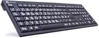Logickeyboard XL Print PC Slim Line NERO Tastatur USB Deutsch Wei&szlig; auf Schwarz...