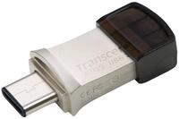 Transcend Jetflash 890 32GB Dual USB Stick, Silber |USB-C & USB-A |OTG Flash-Laufwerk