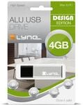 XLYNE 4GB USB-Stick 2.0 ALU High Speed, Design Flash Laufwerk, 1 St&uuml;ck