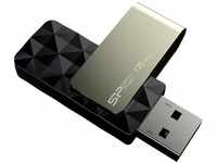 Silicon Power Blaze B30 USB 3.0 Swivel Flash Drive, 128 GB, Schwarz