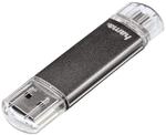 Hama 16GB USB-Speicherstick mit USB 2.0 & microUSB (2-in-1 USB-Stick, z.B. f&uuml;r
