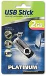 Platinum Twister 2 GB USB-Stick USB 2.0 schwarz, 1 St&uuml;ck