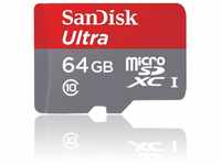 SanDisk Ultra Android microSDXC 64GB bis zu 80 MB/Sek, Class 10 Speicherkarte +