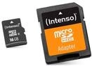 Intenso microSDHC 16GB Class 10 Speicherkarte inkl. SD-Adapter, schwarz