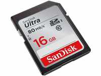 SanDisk Ultra SDHC I 16 GB bis zu 80 MB/Sek, Class 10 Speicherkarte