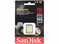 SanDisk Extreme 16GB SDHC UHS-I U3 memory card, up to 90MB/s read