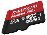 Transcend TS32GUSDCU1 Class 10 Premium microSDHC 32GB Speicherkarte UHS-I