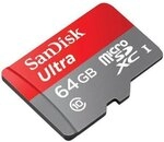 SanDisk Ultra microSDXC 64GB bis zu 48 MB/Sek, Class 10 Speicherkarte