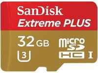 SanDisk Extreme Plus microSDHC 32GB UHS-I Class 10 U3 Speicherkarte bis zu...