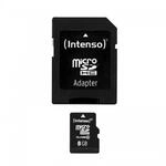 Intenso microSDHC 8GB Class 10 Speicherkarte inkl. SD-Adapter, schwarz