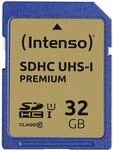 Intenso Premium SDHC UHS-I 32GB Class 10 Speicherkarte blau