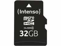 Intenso microSDHC 32GB Class 4 Speicherkarte inkl. SD-Adapter, schwarz