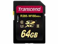 Transcend SDXC/SDHC UHS-II U3 EXTREME 64GB Speicherkarte (285 MB/s Lesen,...