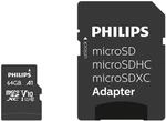 Philips Micro SDXC Card 64 GB Class 10 UHS-I U1 incl. Adapter FM64MP45B