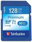 Verbatim Premium U1 SDXC-Speicherkarte Class 10 Karte - 128 GB - bis zu 90 MB/s