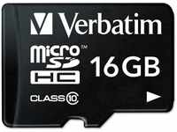 Verbatim Premium Micro SDHC Speicherkarte mit Adapter, 16 GB, Datenspeicher für