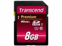 Transcend TS8GSDU1 8 GB SDHC-Speicherkarte, UHS-I, Klasse 10, Übertragungsrate...