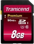 Transcend TS8GSDU1 8 GB SDHC-Speicherkarte, UHS-I, Klasse 10, &Uuml;bertragungsrate 90