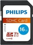 Philips Ultra Speed SDHC Card 16 GB UHS-I U1, Lesegeschwindigkeit bis zu 80...