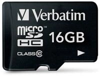 Verbatim 44010 16GB MicroSDHC Flash Speicherkarte schwarz