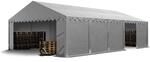 TOOLPORT Lagerzelt 5x10 m Industriezelt Unterstand PVC Plane 750 N grau |...